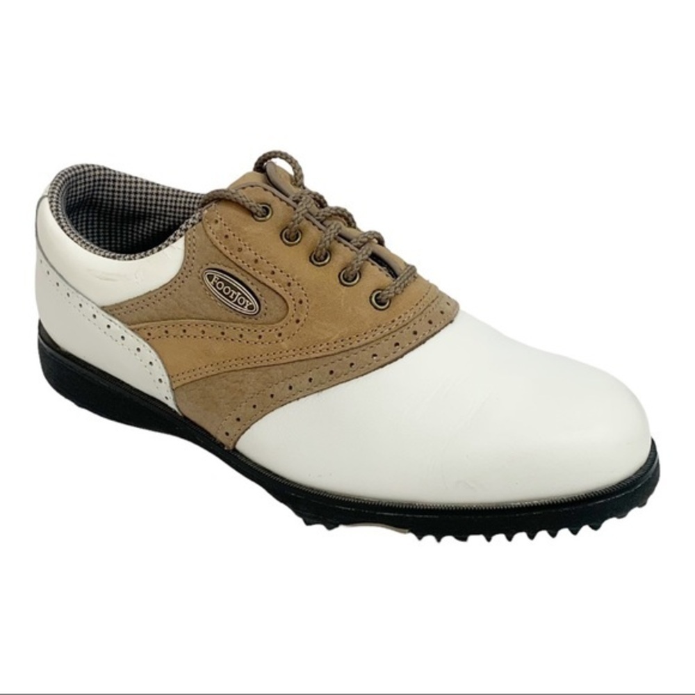 FootJoy Saddle Golf Shoes Cleats Women’s Brown White Size 6.5